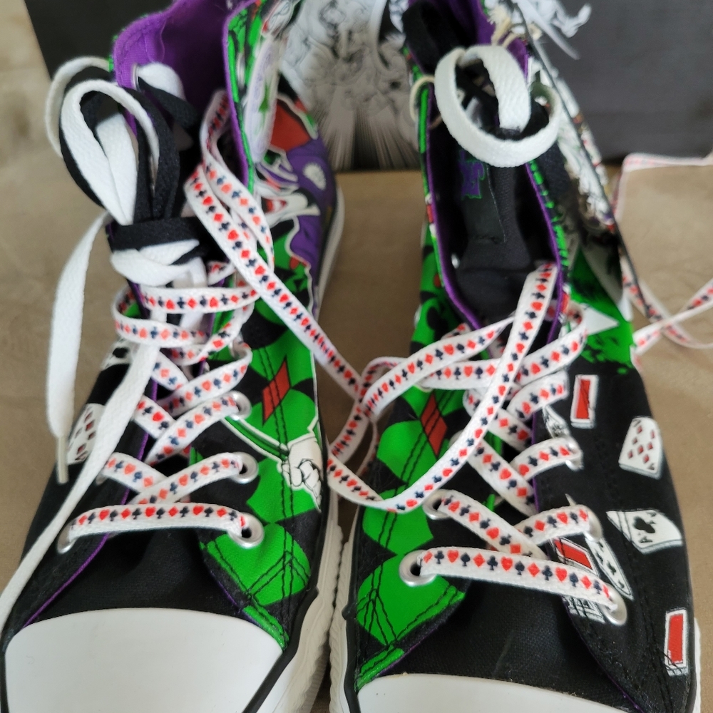 NWT Batman Joker's Wild DC x Converse Unisex High Top